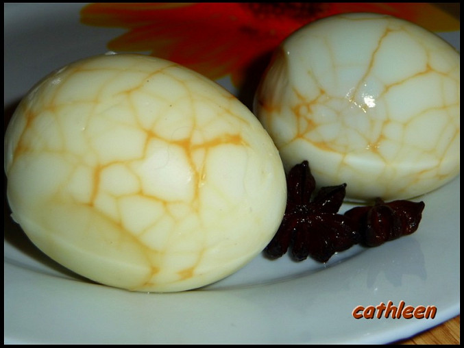Čínská vejce s cibulovou omáčkou