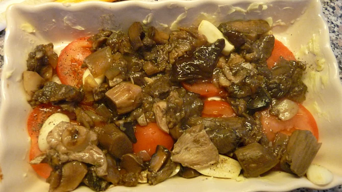 Houby zapečené