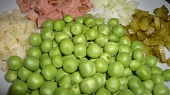 Hráškový salát,  suroviny a ingredience