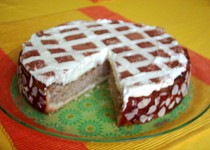Jablkový dort s kakaovou mřížkou