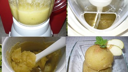 Jablkový sorbet, Postup přípravy