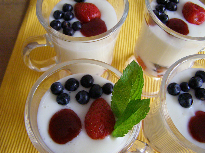 Jogurtový pohár s jahodami