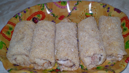 Krabí palačinky, Obaleno v trojobalu