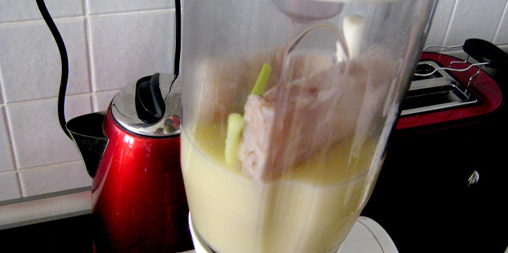 Krémová polévka z rybího filé (Filé rozmixujeme.)