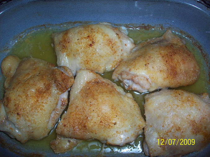 Kuře s nádivkou, předpečené kuře