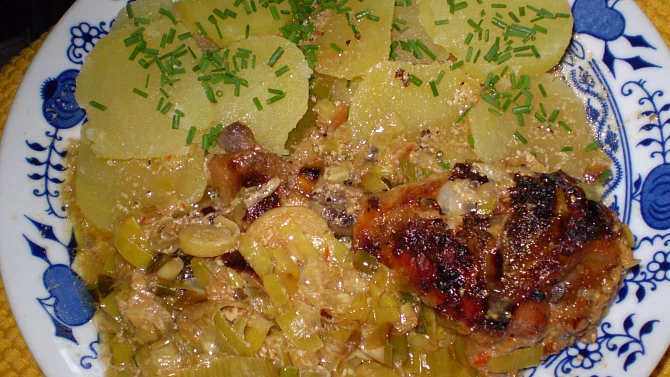 Kuře v pórkové smetaně, Kuře v pórkové smetaně