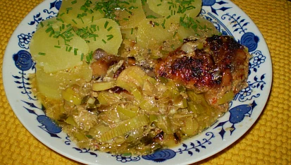 Kuře v pórkové smetaně, Kuře v pórkové smetaně