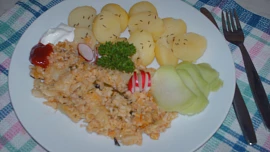 Květák s kečupem a česnekem
