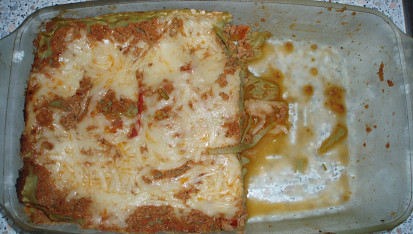 Lasagne zapečené s masem