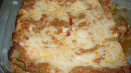 Lasagne zapečené s masem