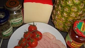 Pizza HAWAI - šunka a ananas,  suroviny a ingredience