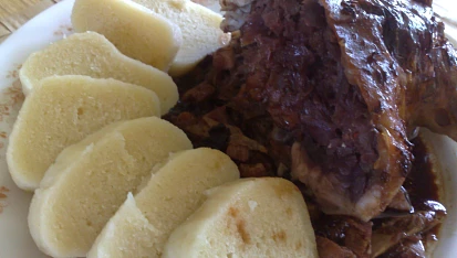 Plněné kuře červeným zelím a uzeným, Plněné kuře červeným zelím a uzeným