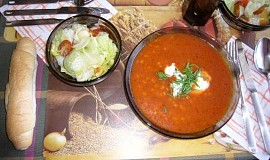 Rajská polévka s kroupami