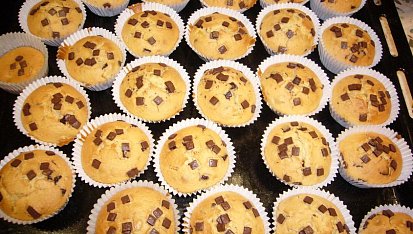 Recept na rychlé muffiny s kousky čokolády