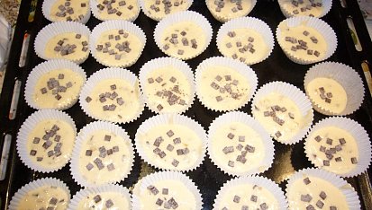 Recept na rychlé muffiny s kousky čokolády
