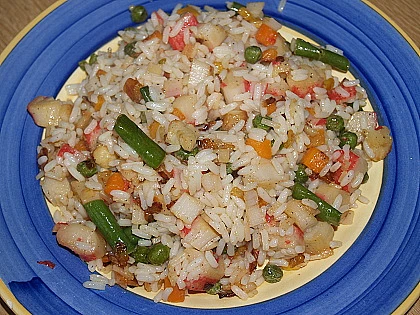 Rizoto z tyčinek surimi, Rizoto ze surimi