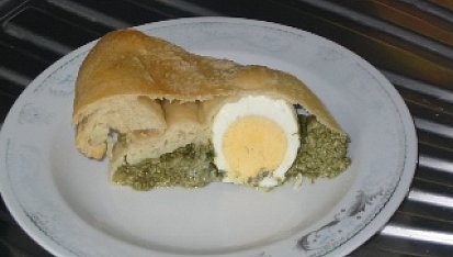 Slaný koláč se špenátem