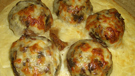 Zapečené žampiony