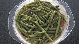 Zapečené zelené fazolky