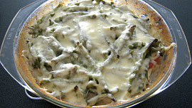 Zapečené zelené fazolky