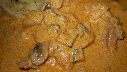 Hovězí Stroganoff 2., detail