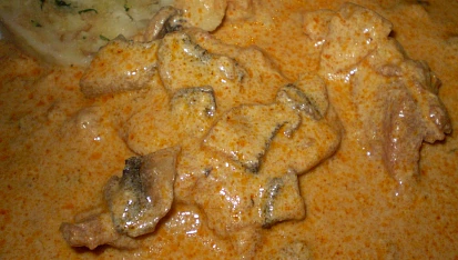 Hovězí Stroganoff 2., detail