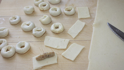 Italské ravioli, ....příprava...