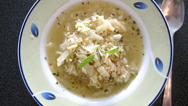 Kapustová polévka s rýží