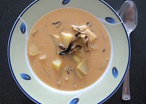 Kyselá polévka  se sušenými houbami