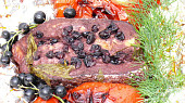 Lososový steak s černým rybízem (lososový steak s černým rybízem)