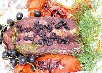 Lososový steak s černým rybízem