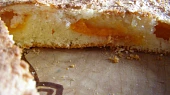 Ovocný moučník na kulaté plechy, meruňkový s kokosovým sněhem