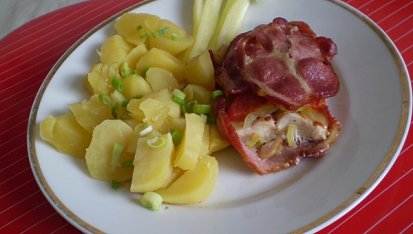 Pangas se zeleninou v alobalu