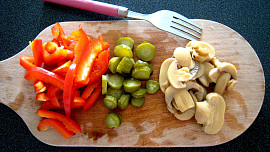 Pikantní zelené nudle