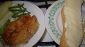 Smažené tvarůžky, smažené tvarůžky+ rohlík s máslem