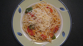 Špagety s červenou čočkou