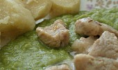 Špenát  (mangold), vepřové maso, bramborový knedlík