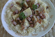 Šunkové knedlíky s pažitkou