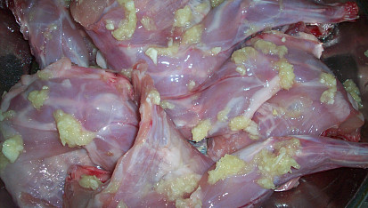 Beskydský králík, hodně potřeme  česnekem
