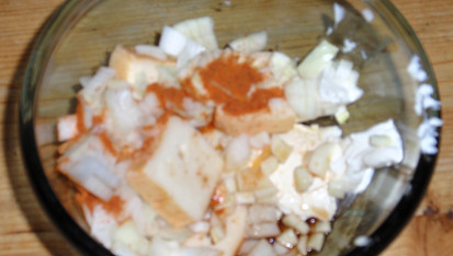 Chutný romadůrový chléb, Ingredience v misce