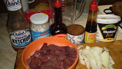 Dobrá drůbeží játra, ingredience...