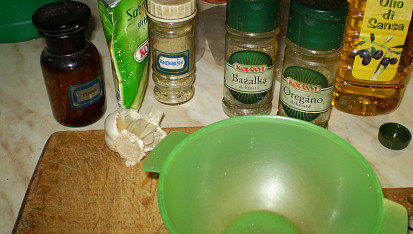 Grilovaná masa v bylinkové směsi, ingredience...