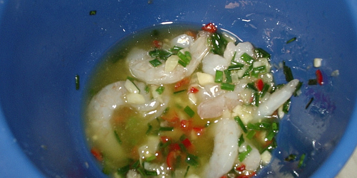 Grilované pikantní krevety (marináda)