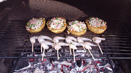 Grilované pikantní krevety