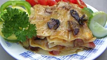 Houbové lasagne