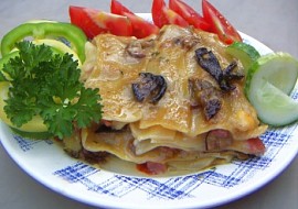 Houbové lasagne