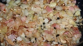 Kohoutí menu, na slanině osmažíme cibulku s houbami