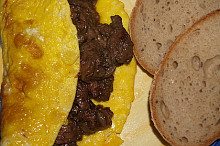 kuřecí játra v omeletě