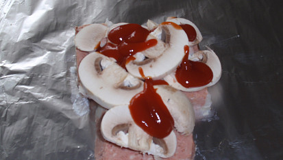 Lančmít (luncheon meat) v alobalu, Zabal a dej na 25 min. do trouby