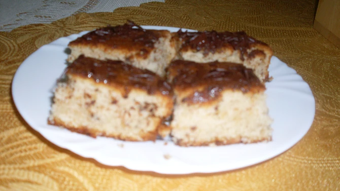 Margotková buchta, trochu rozmázlá,ale dobrá